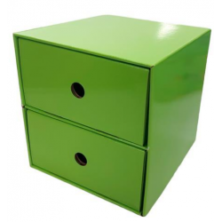 Next συρταριέρα 2 συρτάρια πράσινη Υ22x23x21εκ.